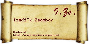 Izsák Zsombor névjegykártya