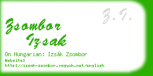 zsombor izsak business card