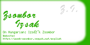 zsombor izsak business card